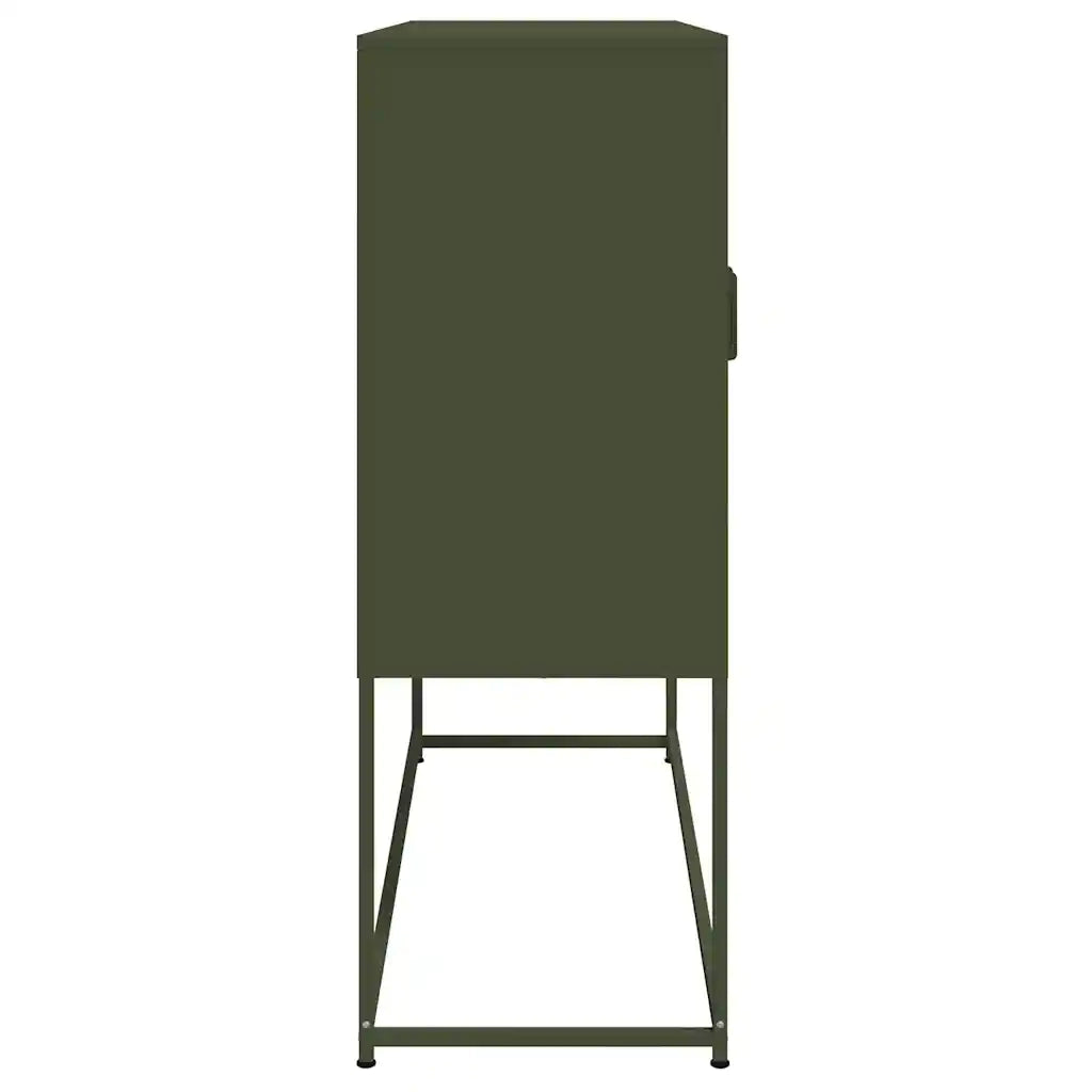 Credenza | Madia | Buffet da pranzo | Armadio da pranzo Verde Oliva 100,5x39x107 cm in Acciaio