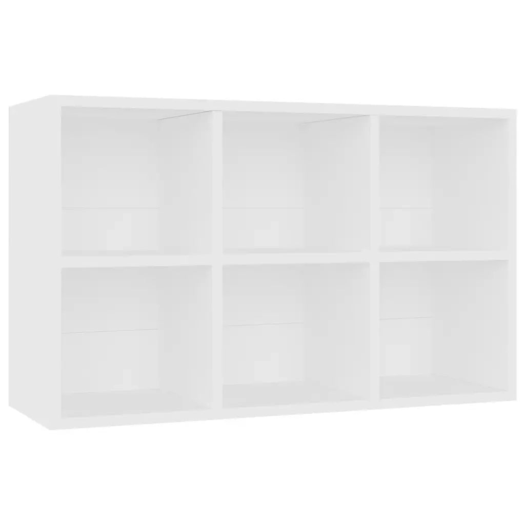 Libreria-Credenza-Armadietto Portaoggetti Bianca 66x30x98 cm in Legno Multistrato