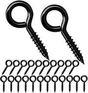 20 Stuks Viti a Orecchio 40 mm - Nero - Per Sospensione di Oggetti Leggeri