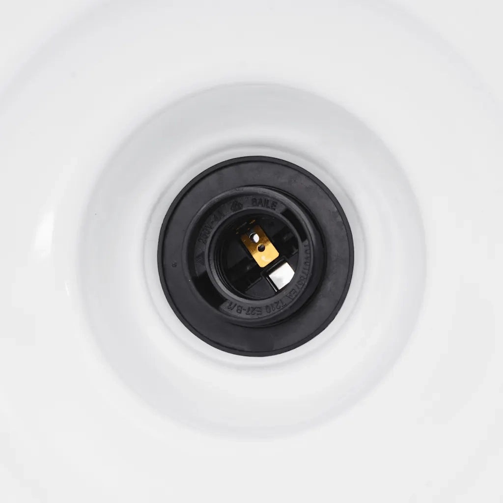 Lampada Sospensione Regolabile E27 Bianco Lucido Ø31cm Metallo 4103442