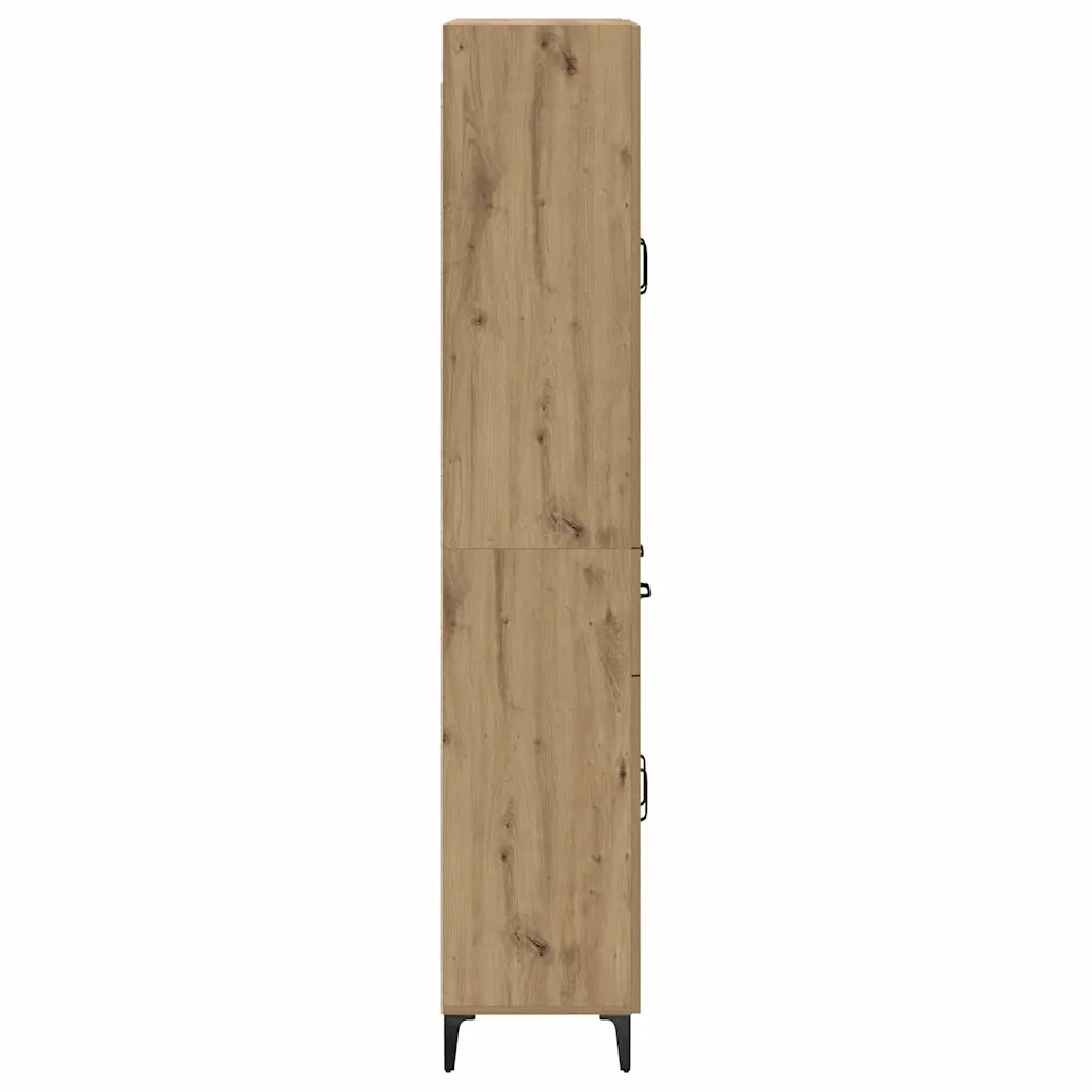Credenza | Madia | Buffet da pranzo | Armadio da pranzo con cassetto Rovere artigianale 69,5 x 34 x 180 cm