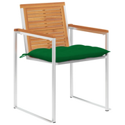 Sedie da Giardino con Cuscini 8 pz in Legno Massello di Acacia 3078544
