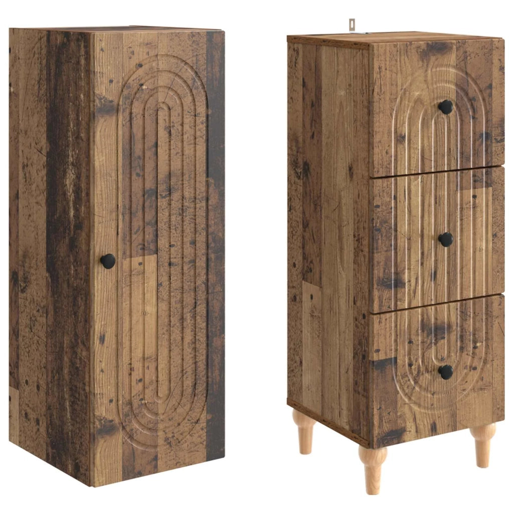 Set di armadi 2 pcs 33 x 34,5 x 90 cm Legno ingegnerizzato