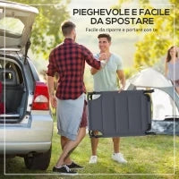 Set 2 Lettini Prendisole Reclinabili ad Altezza Regolabile, 70x201.5x45 cm, Nero e Grigio