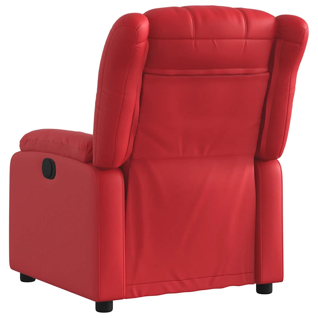 Poltrona Reclinabile Elettrica Rossa in Similpelle 3205255