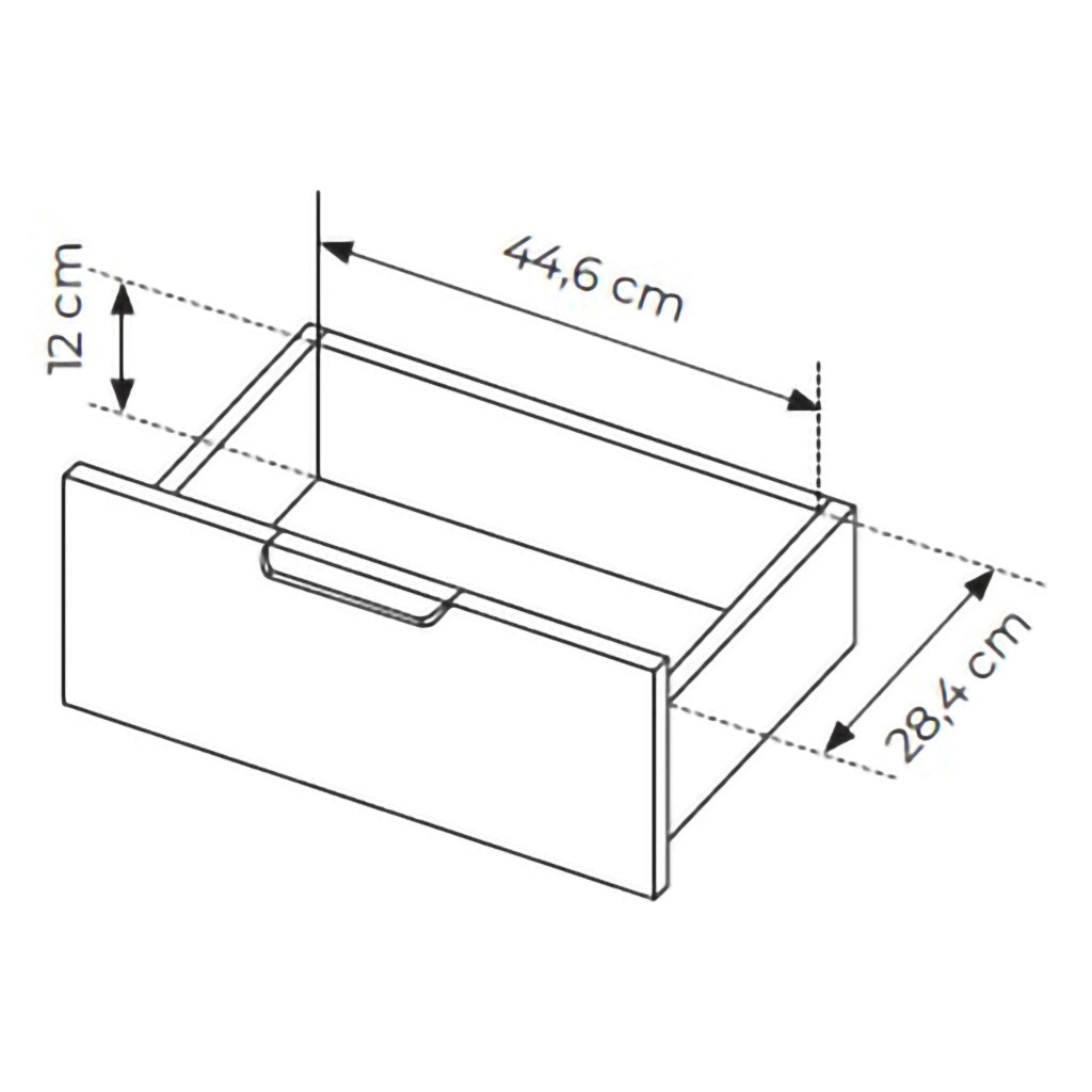 Madia Hameno, Credenza 2 Cassetti, 103x40x123h cm Nero Antracite