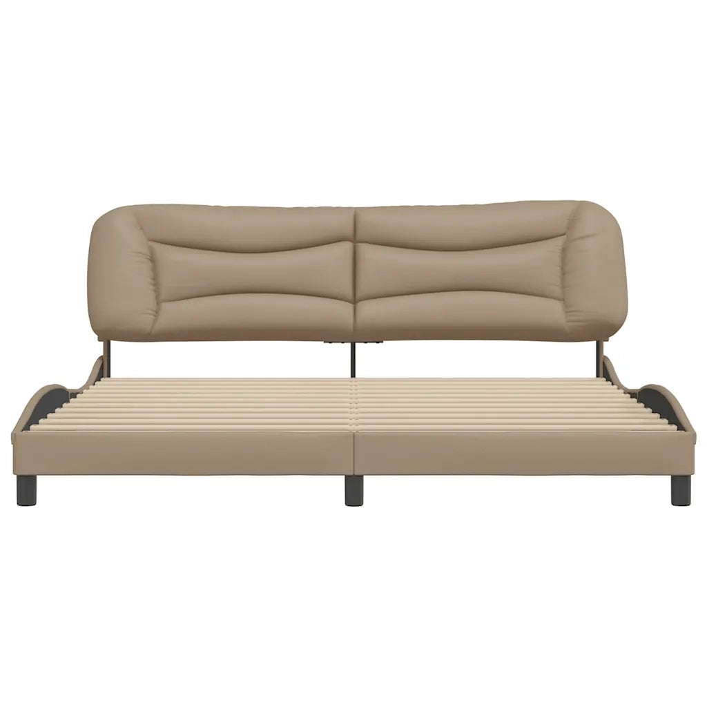 Giroletto senza Materasso Hvar Cappuccino 200x200 cm in Similpelle 3208027