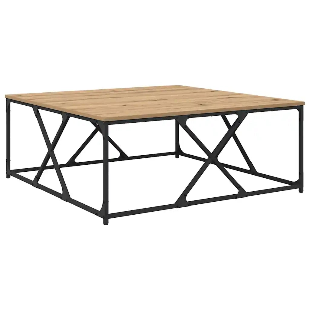 Tavolino da salotto Rovere artigianale 100 x 100 x 40 cm