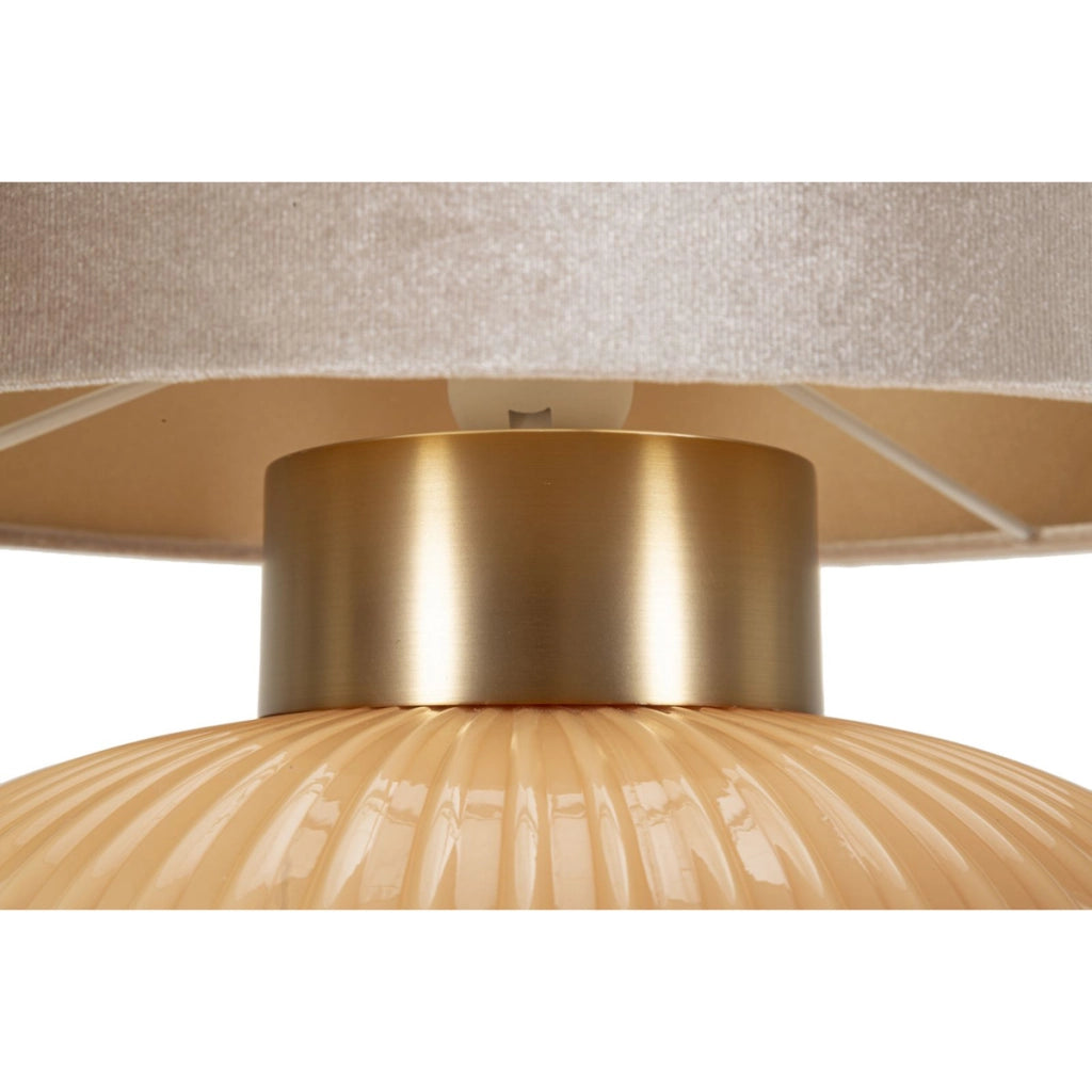 Lampada da Tavolo VKH730, Bianco, Vetro, 49x33x33 cm