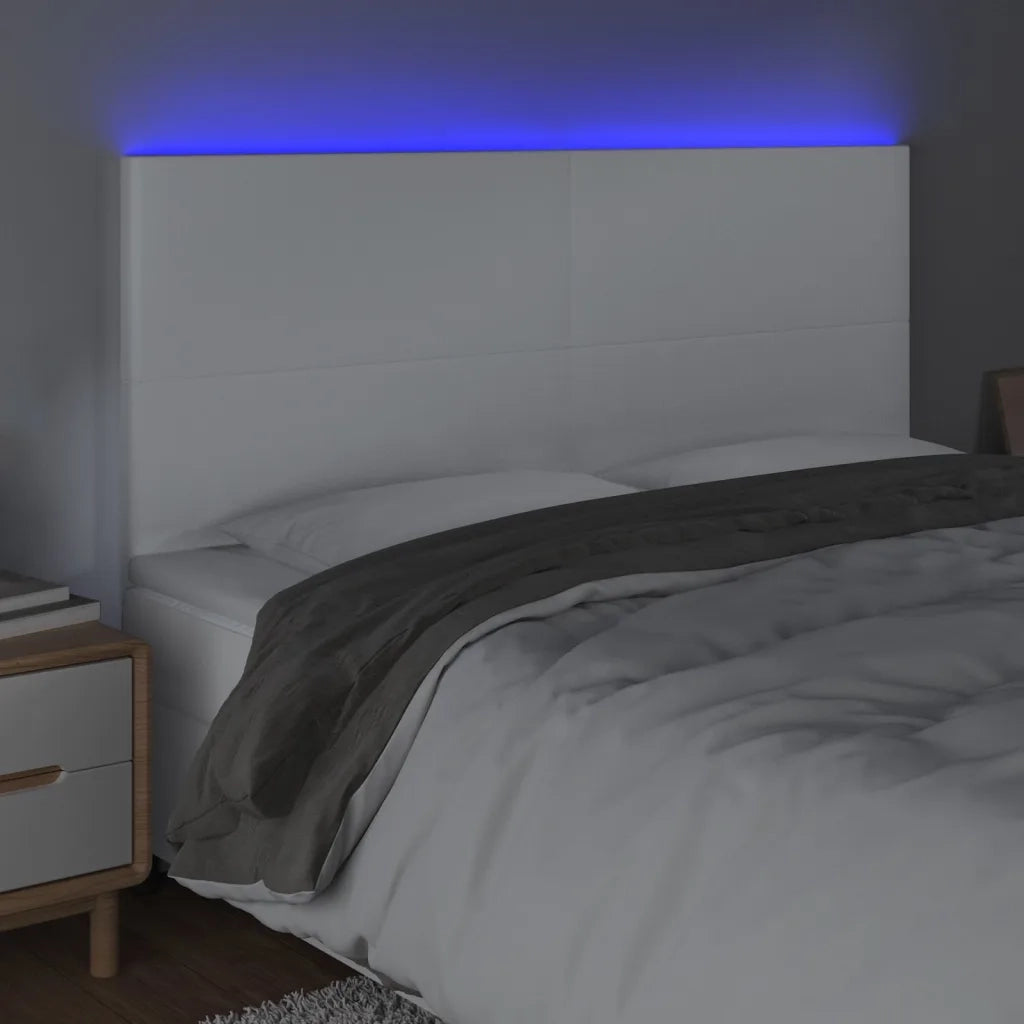 Testiera a LED rosa 200x5x118/128 cm in Similpelle cod mxl 40299