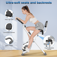 Cyclette reclinabile con schienale - RATTANTREE - con 8 livelli di resistenza regolabili - Bianco