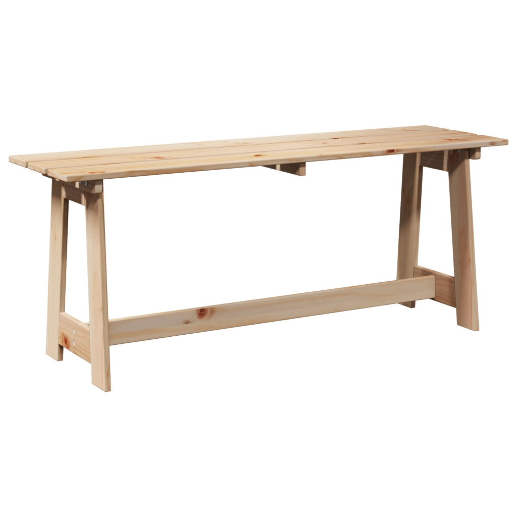 Panchina da esterno 119x35x47 cm in legno massello di pino