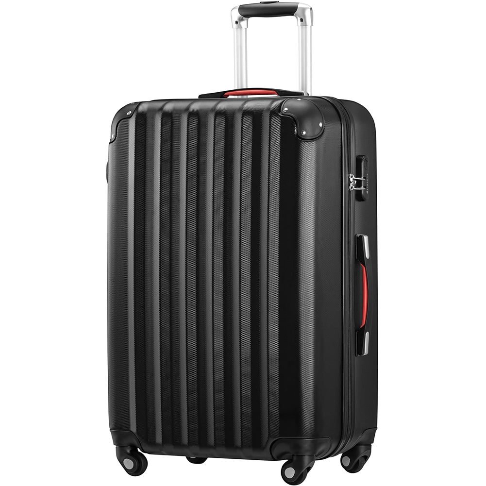 Set 3+1 Valigie Rigide Abs Trolley Easy Roll con Beauty Case e Lucchetto Nero
