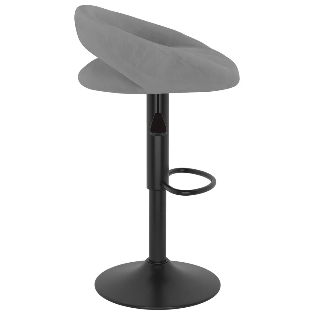 Sgabelli da Bar 2 pz Grigio Chiaro in Velluto 333269