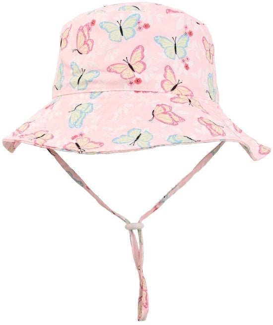 Cappello per bambini UV protettivo - Cappello pieghevole - Cappello piegabile - Rosa - Adatto da 0 a 8 mesi - Materiale respirabile