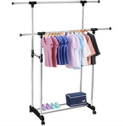 Stand appendiabiti da terra attaccapanni abiti 155 X 80 x 42mm doppio 69065