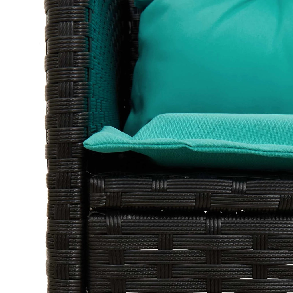 Set Divano da Giardino con cuscino 2 pz | Set Salotto da Giardino polyrattan