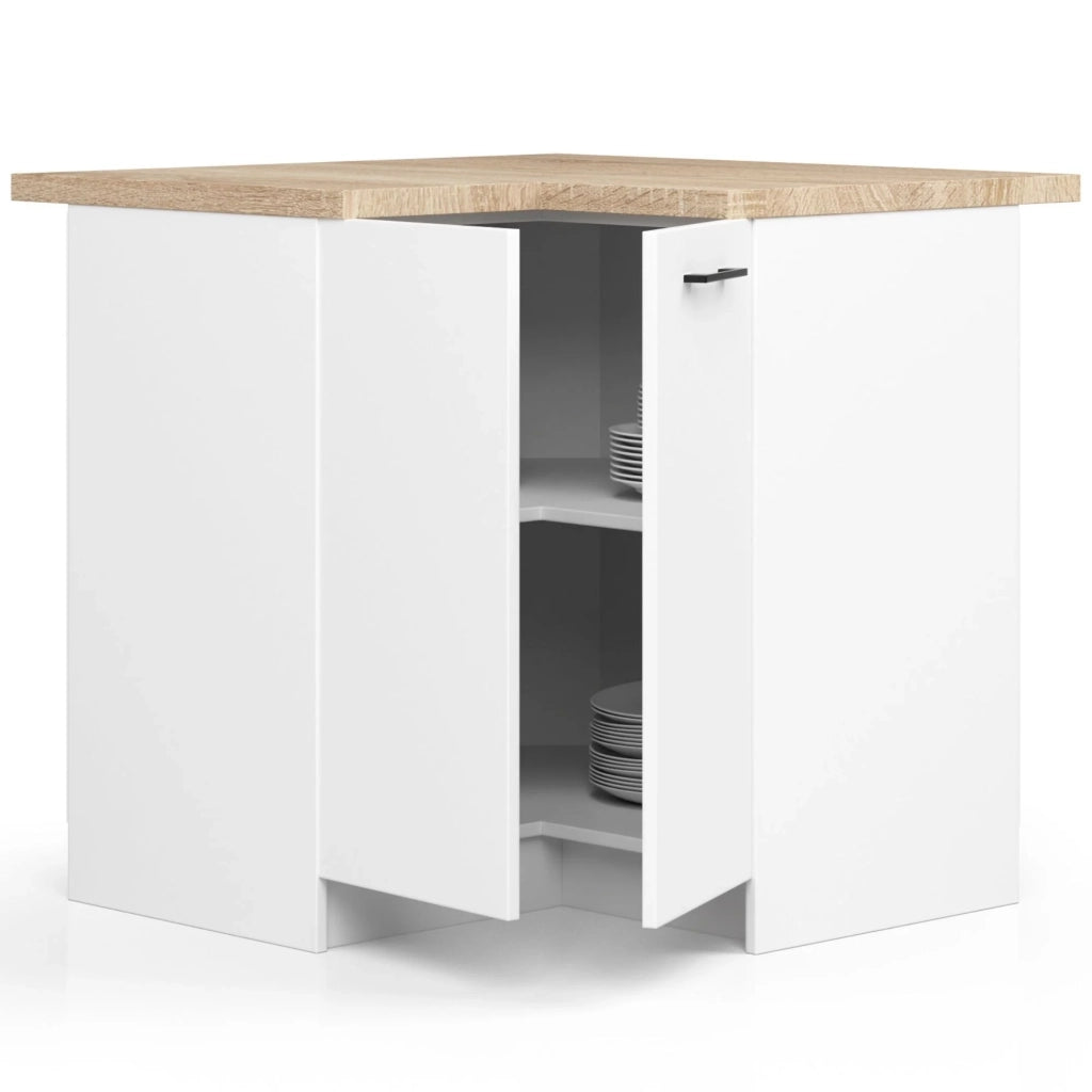 Mobile cucina modulare con piano di lavoro AKORD OLIWIA Bianco 90 cm 2 ante 90x46x85 cm