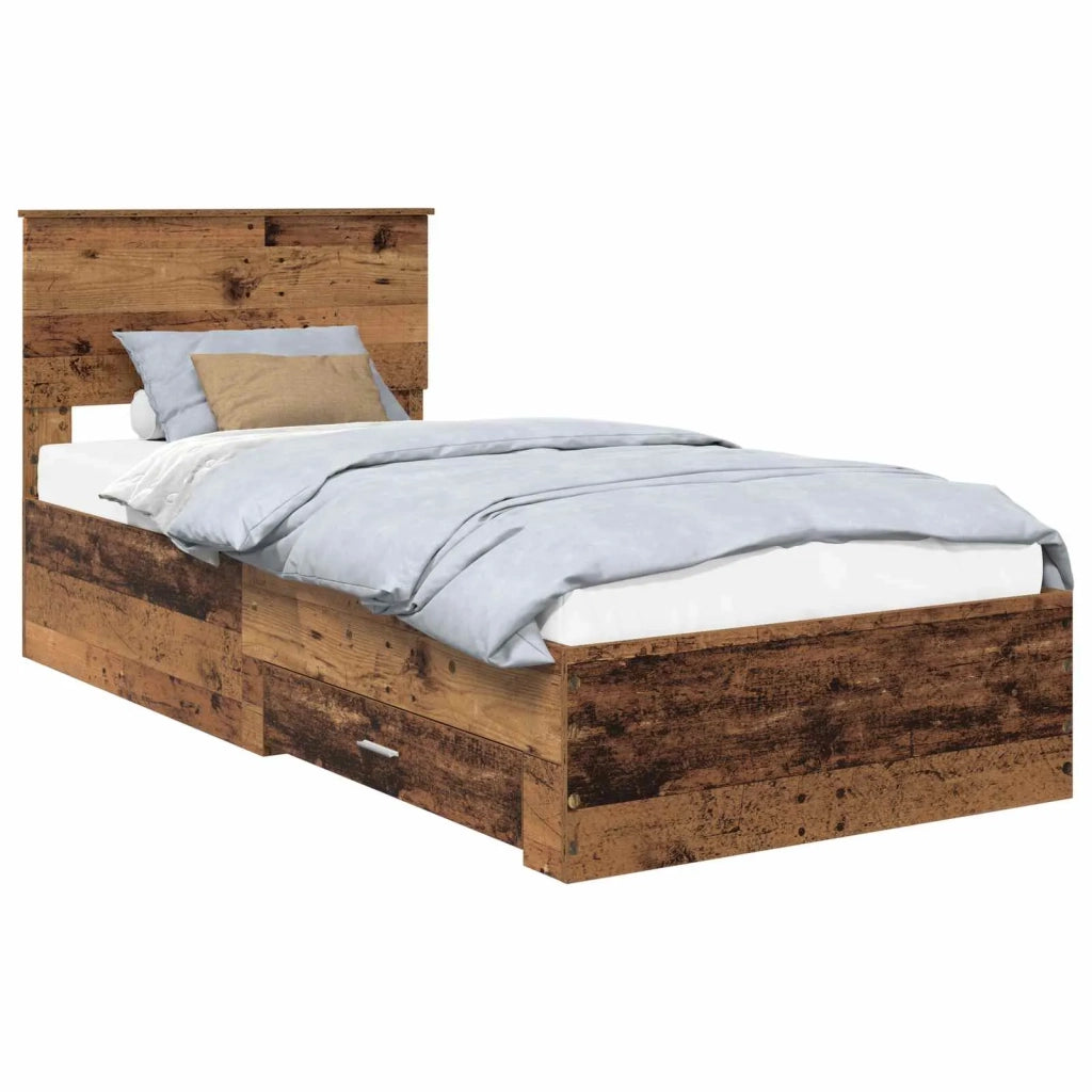 Struttura del letto Legno vecchio 90 x 200 cm Legno multistrato 3410947