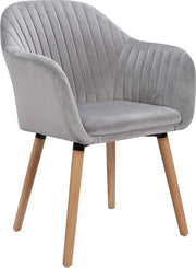 Sedia da Cucina con Pelle - Sedi da Cucina, Sedia, Sedia da Giardino, Sedia da Relax - 50x42x81 cm - Grigio Chiaro