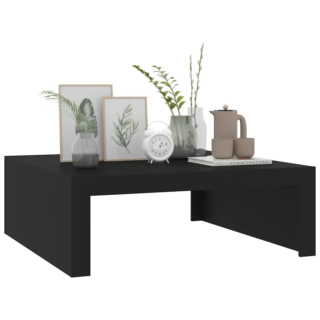 Tavolino da Salotto Nero 100x100x35 cm in Truciolato 808568