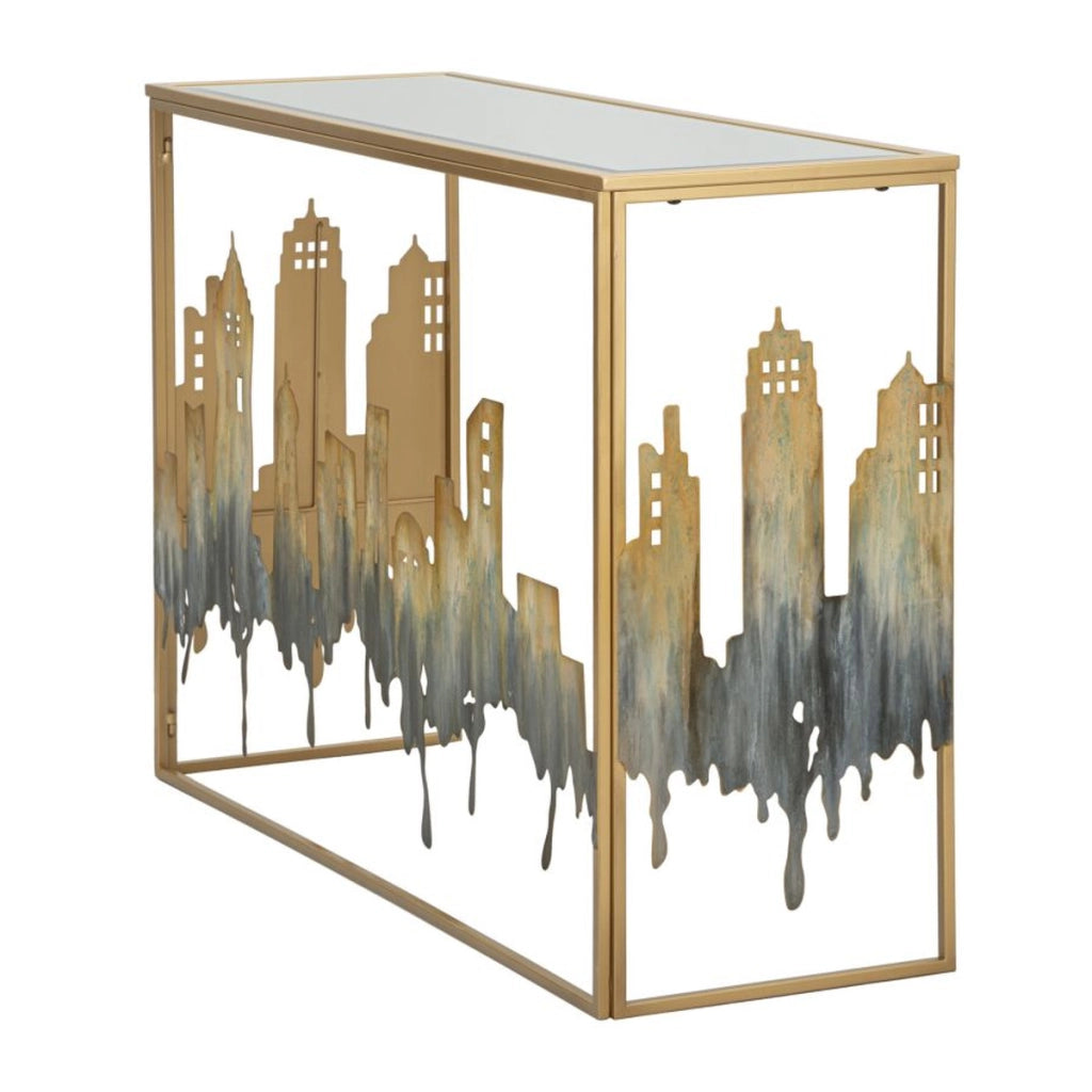 Tavolo Consolle Natura 1, Multicolore, Metallo, 110x38,5x81 cm