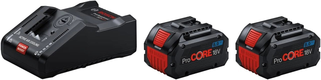 Bosch Professional 1600A016GP Batteria ProCORE18V 8.0 Ah + Caricatore Gal 18V-160 C, in Scatola, 18 V, Blu