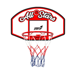 Canestro da Basket 90x60 cm in Metallo Regolamentare All Stars Bianco Rosso