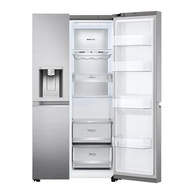 LG GSLV90PZAD Frigorifero Side-by-Side, Classe D, 635L, Wi-Fi, Con allaccio, UVnano,Grigio