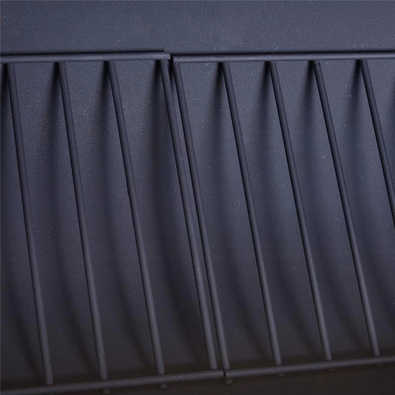 BARBECUE A CARBONE CON COPERCHIO E AFFUMICATORE, BBQ DA GIARDINO CON RIPIANI E RUOTE 124X53X104 CM, NERO