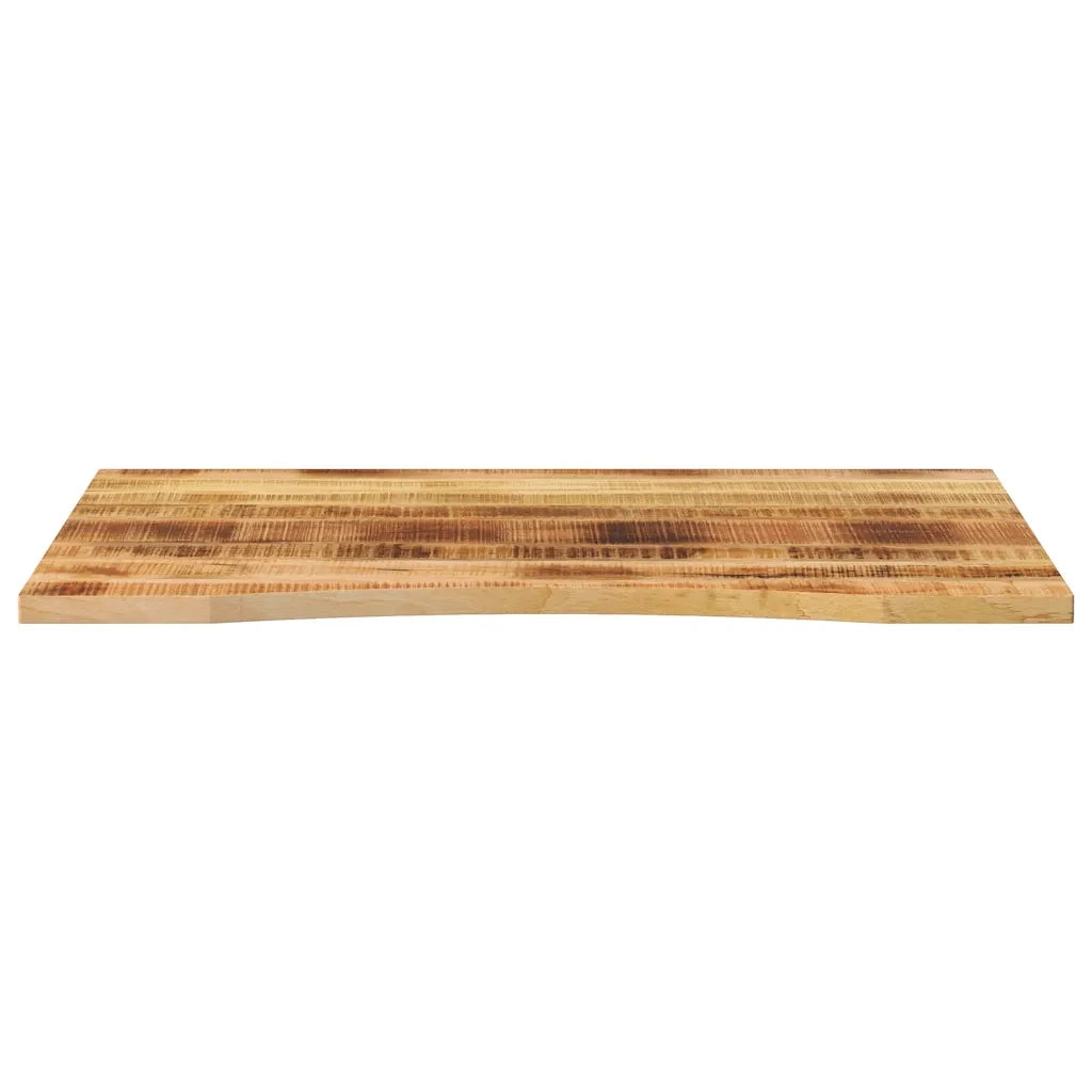 Piano Tavolo | Superficie Tavolo | Piano Scrivania con Curva 110x80x2,5cm Massello Grezzo di Mango
