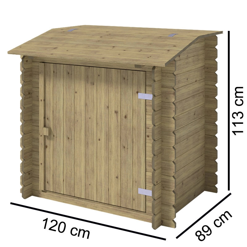 Locale Tecnico In Legno 1,20 X 0,89 X H.1,13 M Per Piscine Fuori Terra  Misure: 1.20 X 0.89 m, Altezza: 113 cm