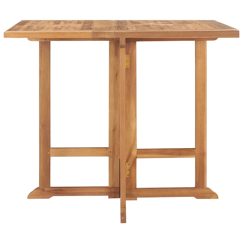Tavolo da Giardino-Tavolo da esterno Pieghevole 90x90x75 cm in Massello di Teak