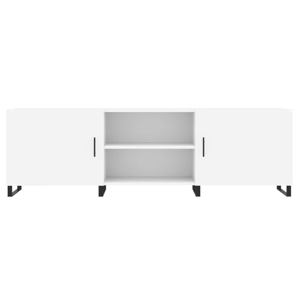Mobile TV multimediale scaffale TV mobile TV sala da pranzo soggiorno camera da letto 150 x 30 x 50 cm legno ingegnerizzato bianco 02_0025994