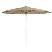 Ombrellone da Esterni con Palo in Legno 350 cm Grigio Talpa cod mxl 56178