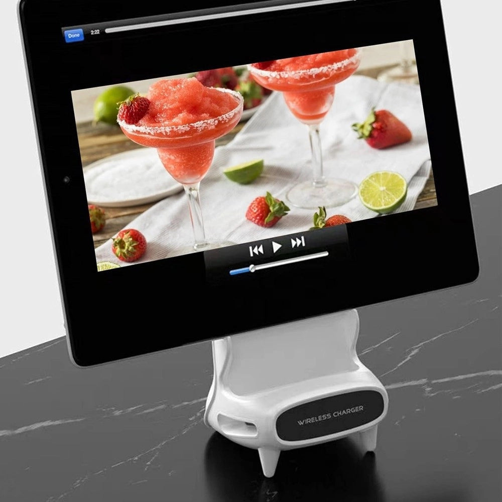 Trade Shop - Supporto Stazione Di Ricarica Senza Fili Wireless Rapida Per Cellulare Ufficio -