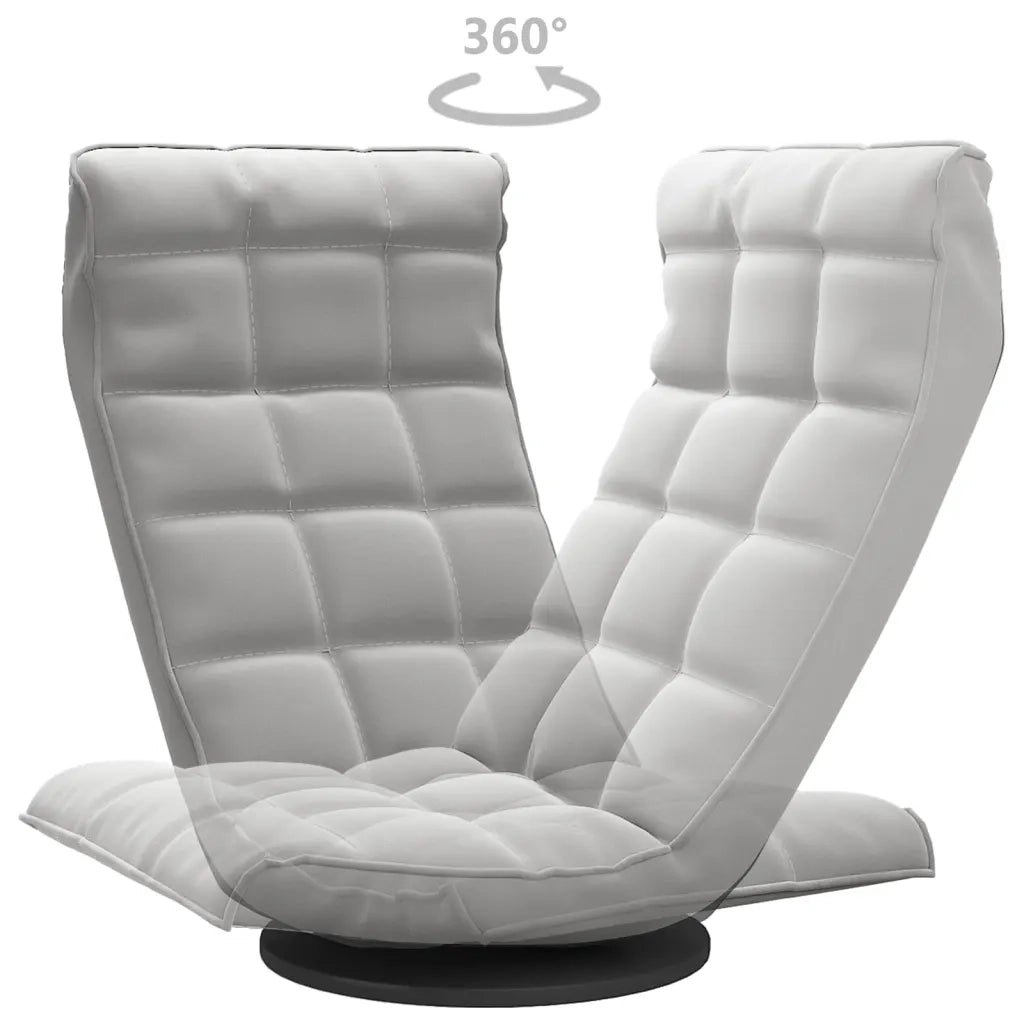 Sedia da Pavimento Girevole Grigio Chiaro in Velluto CFW3226288