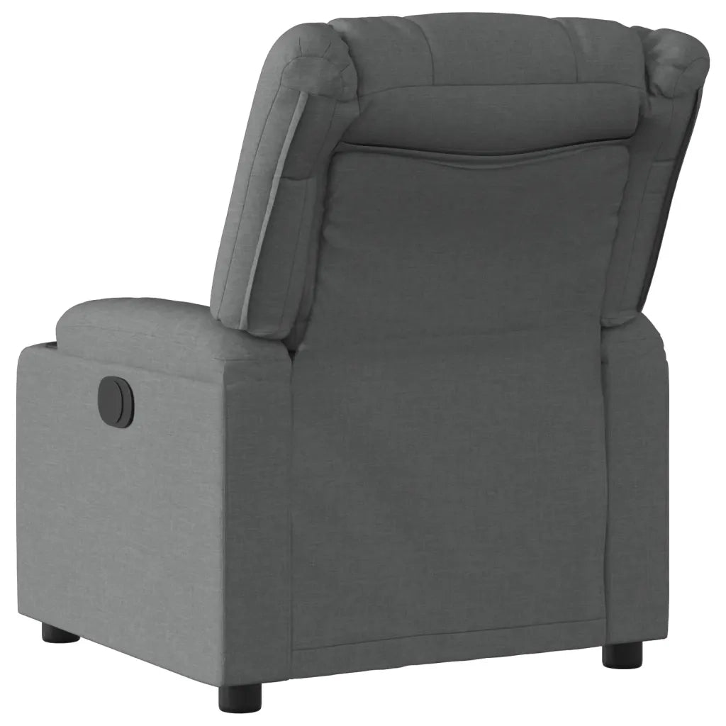 Poltrona | Sedia Relax Reclinabile in Tessuto Grigio Scuro