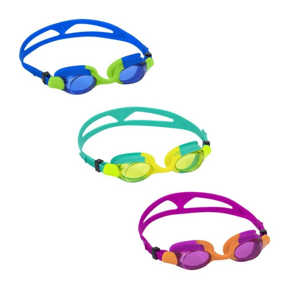 Trade Shop - Occhialini Da Nuoto Piscina  In Silicone Per Bambini 7-14 Anni Ocean Crest 3 Colori 21065 -