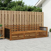 Set di divani da esterno 3 pz Naturale Legno di Acacia Massello 3382962