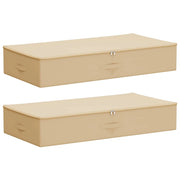 Scatola di Stoccaggio 2 pz Crema 100 x 50 x 18 cm CFW9326207