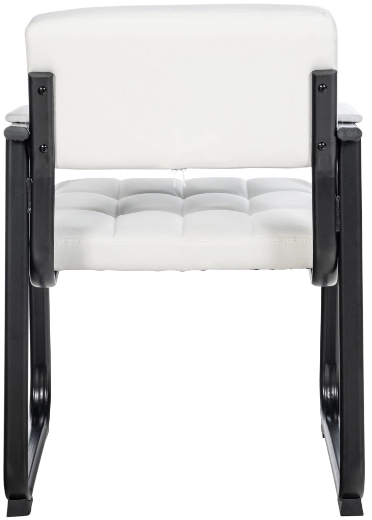 Sedia Visitatore Canada B in Similpelle bianco