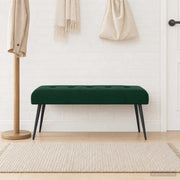 Panchina con bottoni imbottiti Verde Scuro 110 x 40 x 46 cm 42038531