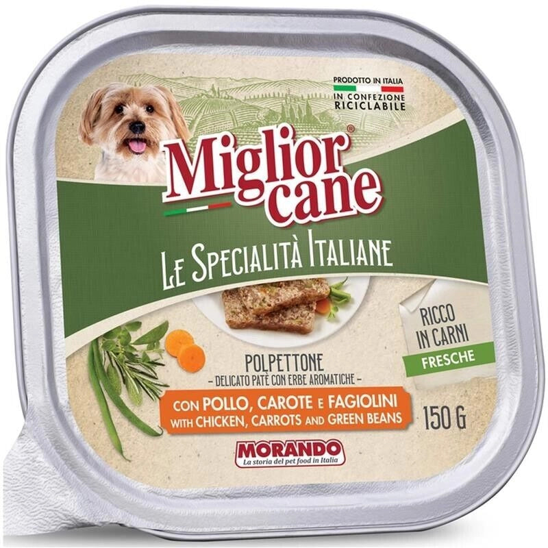 MIGLIOR CANE SPECIALITÀ PATE DA 150 GR POLLO CAROTE E FAGIOLINI