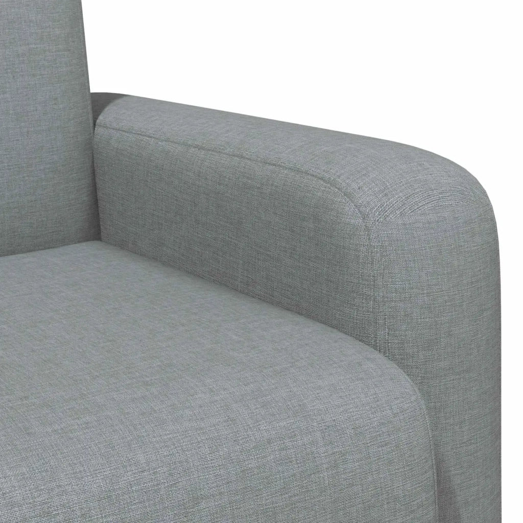 Poltrona-Divano Sedia-Poltroncina Grigio Chiaro Tessuto 713698