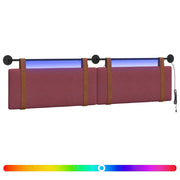 Testiera | Testata sospesa Con luce LED Rosso Vino PU Antico