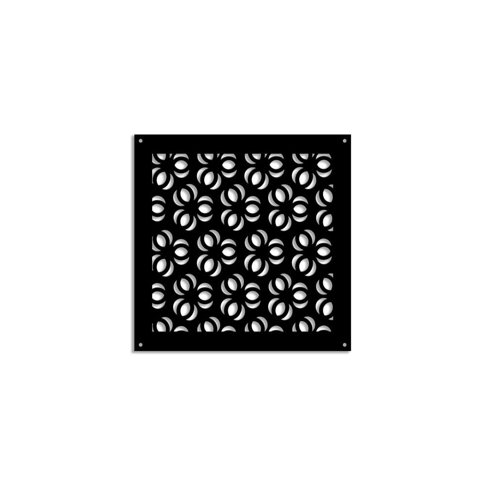 ELLISSE - Pannello in PVC traforato - Parasole Misura: 98x98 cm, Colore: nero
