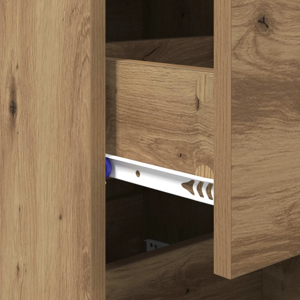 Credenza rovere artigianale 34 x 34.5 x 90 cm Legno multistrato