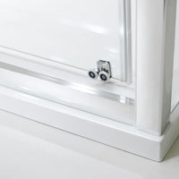 Box Doccia Angolare 80x110 cm 1 Anta Scorrevole in Cristallo Opaco 6mm H185 Fosterberg Kolding Duo