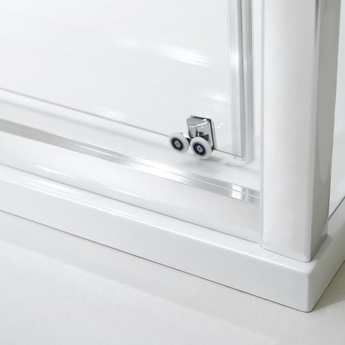 Box Doccia Angolare 90x120 cm 2 Ante Scorrevoli in Cristallo Opaco 6mm H185 Fosterberg Kolding Duo